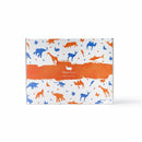 [嬰兒禮物套] Swaddle * 1（加勒比海藍色） /圍嘴 * 1（橙色）|有機毛巾|河馬