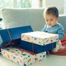 [BABY GIFT SET] TOWEL WITH LOOP * 1 (GOLD) / BIB * 1 (ROSE) / CHIEF BEAR * 1 (CASSIS) | ORGANIC TOWEL | HIPPOPOTAMUS