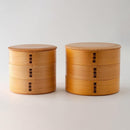 [LUNCH-BOX] WOOD-GRAINED 3-TIER | ODATE MAGEWAPPA | KURIKYU