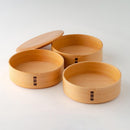 [LUNCH-BOX] WOOD-GRAINED 3-TIER | ODATE MAGEWAPPA | KURIKYU