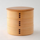 [LUNCH-BOX] WOOD-GRAINED 3-TIER | ODATE MAGEWAPPA | KURIKYU
