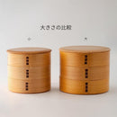 [LUNCH-BOX] WOOD-GRAINED 3-TIER | ODATE MAGEWAPPA | KURIKYU