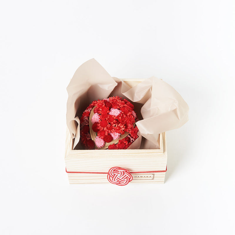 [ดอกไม้ที่เก็บรักษาไว้] Chawaka Mari Red Plum | ชา UJI และการออกแบบดอกไม้ | Chawaka Kyoto Uji