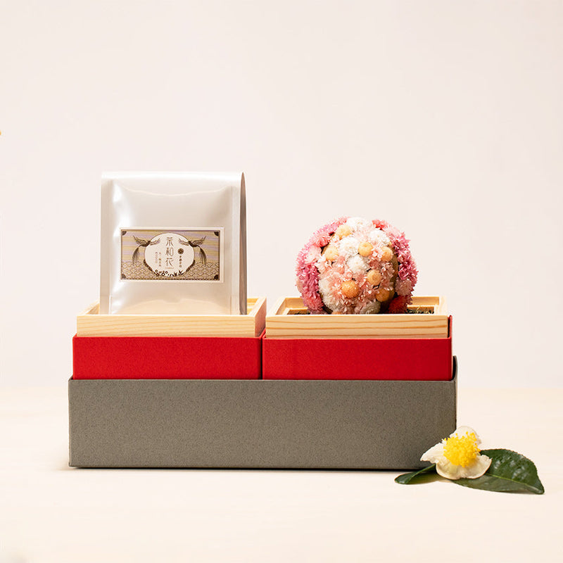 [ชุดของขวัญ] Mari และ Sencha ชุดซากุระของ Chawaka | ชา UJI และการออกแบบดอกไม้ | Chawaka Kyoto Uji