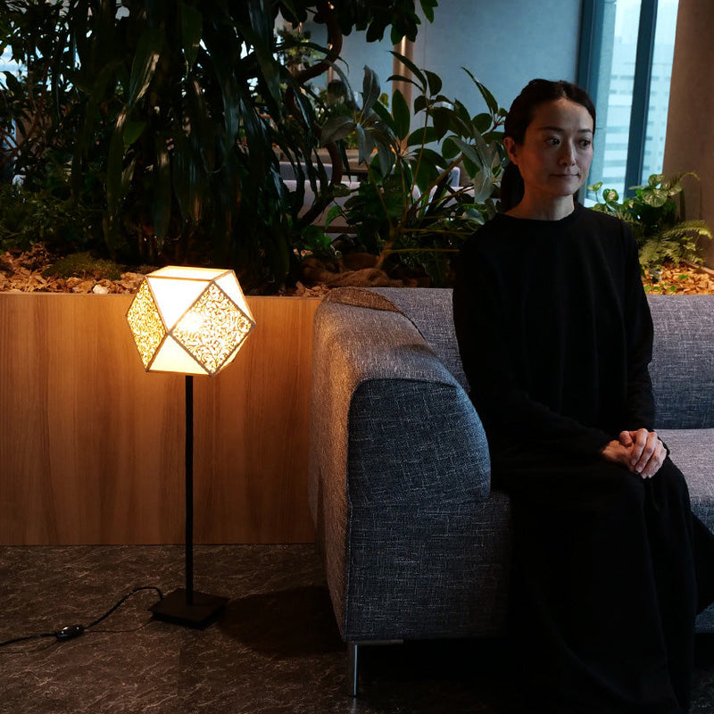 [STAND LIGHT / LIGHTING] KIRIKO STAND LIGHT ARABESQUE (S-L SIZE) | KYO SASHIMONO (JOINERY)| MURAYAMA MOKKO