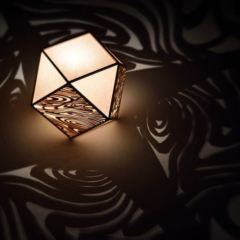 [แสงจี้ / แสง] Kiriko Pendant แสง Suminagashi (ขนาด S-L) | Kyo Sashimono (Joinery) | Murayama Mokko