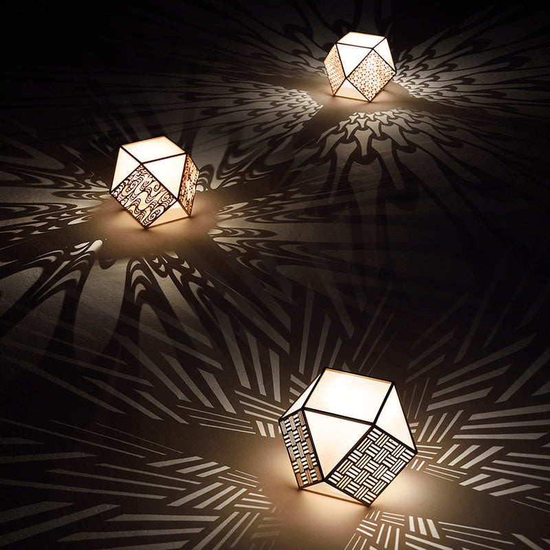 [แสงจี้ / แสง] Kiriko Pendant แสง Suminagashi (ขนาด S-L) | Kyo Sashimono (Joinery) | Murayama Mokko