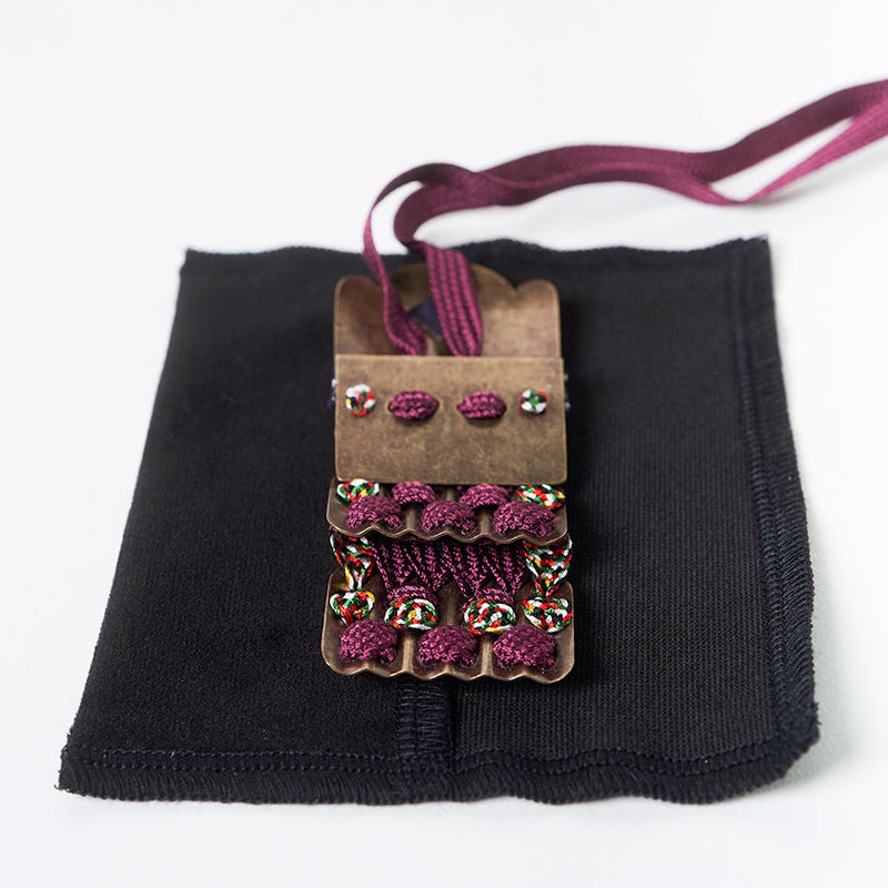 [Amulet] Kazari Koyoroi® Mini Gold (Purple Braid) | 아트 갑옷 | 교토 갑옷