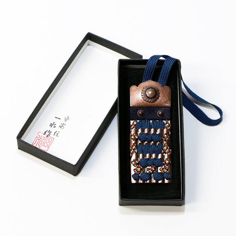 [Amulet] Kazari Koyoroi® Mini Copper (Dark Navy Braid) | 아트 갑옷 | 교토 갑옷