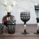 [GLASS] BLACK KIRIKO BEER GLASS IN A PAULOWNIA BOX | SATUMA VIDRO | SATSUMA CUT GLASS