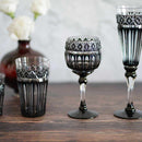 [GLASS] BLACK KUROKO WINE GLASS IN A PAULOWNIA BOX | SATUMA VIDRO | SATSUMA CUT GLASS