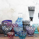 [GLASS] FREE CUP (INDIGO) IN A PAULOWNIA BOX | SATUMA VIDRO | SATSUMA CUT GLASS