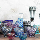 [GLASS] BLACK KIRIKO BEER GLASS IN A PAULOWNIA BOX | SATUMA VIDRO | SATSUMA CUT GLASS