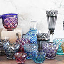 [GLASS] BLACK KIRIKO CHAMPAGNE GLASS IN A PAULOWNIA BOX | SATUMA VIDRO | SATSUMA CUT GLASS