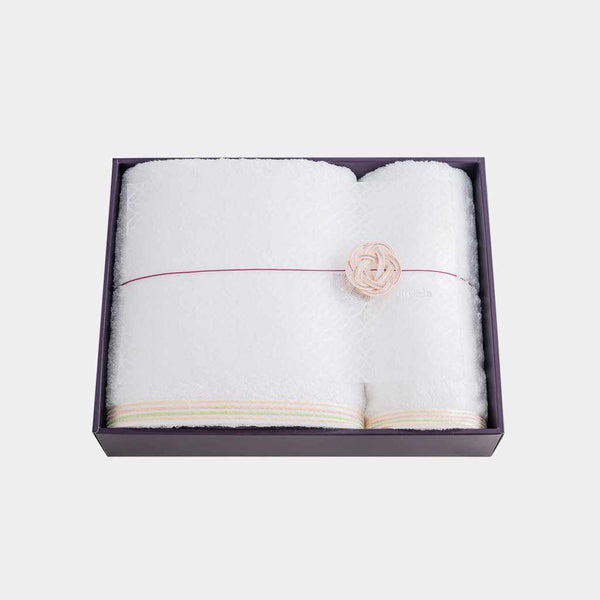 [ผ้าขนหนู] ซาลา "En" Bath Towel & Face Towel (2-Piece Set) | Imabari Toผ้าขนหนู