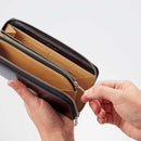 [WALLET / BAG] SMART ROUND ZIPPER WALLET (INKSTONE) | LEATHER WORK | SATORI
