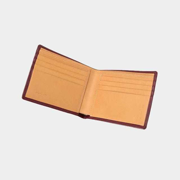 [กระเป๋าเงิน / กระเป๋า] Satori Bi-fold Wallet (ไม่มีเหรียญ) (องุ่น) | แบมบี้ เครื่องหนัง