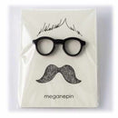 [PIN BATCH] MEGANE PIN (BLACK) THAT BECOMES A LAPEL PIN AND GLASSES HOLDER | SABAE GLASSES| TAKUMIICHI