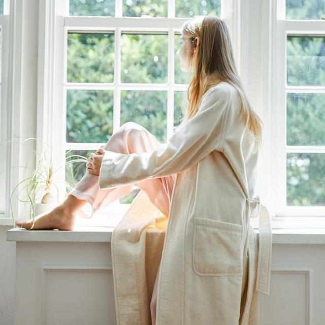 [客房裝]睡衣白色羊絨縫製