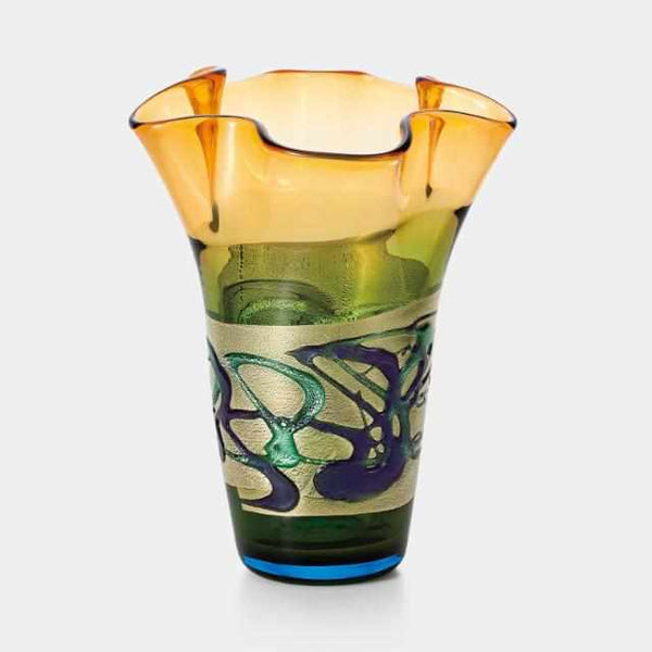 【津輕玻璃】北洋硝子 (ADERIA) 北彩 摺邊花瓶