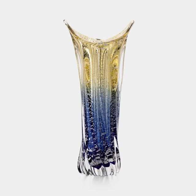 【津輕玻璃】北洋硝子 (ADERIA) 陸奥灣 銀彩 花瓶
