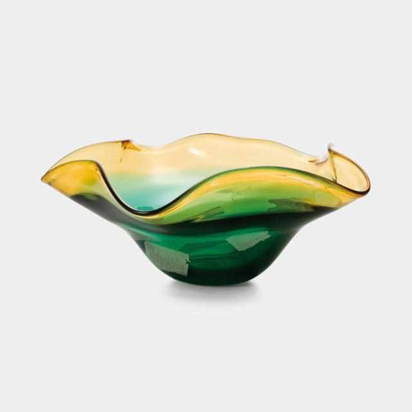 【津輕玻璃】北洋硝子 (ADERIA) 水盤・花器 (綠)