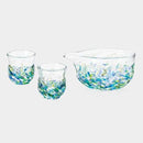 [청주 병] 꽃 오목 볼 청주 세트 | Tsugaru Vidro