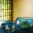 [ขวดสาเก] Kinsai Ao Ruri Sake Sake | Tsugaru Vidro | aderia