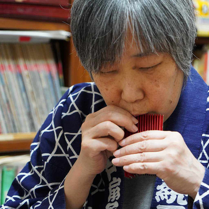 [HAND FAN] WOMAN'S DRAWING PICTURE YAMAZAKURA ORANGE TAME-NURI | UNKINDO FUKATSU HAND FAN | EDO FOLDING FANS