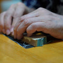 [HAND FAN] WOMAN'S ZODIAC FOLDING FAN TATSU BLACK PAINTED TENKU | UNKINDO FUKATSU HAND FAN | EDO FOLDING FANS
