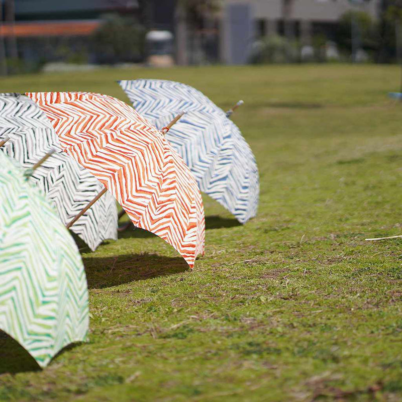 [傘]遮陽傘明星橙|手工印刷