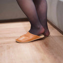 [SLIPPERS] GENUINE LEATHER (CAMEL) | LEATHER PROCESSING