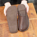 [SLIPPERS] GENUINE LEATHER (DARK BROWN) | LEATHER PROCESSING