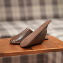 [SLIPPERS] WAXEDLEATHER (DARK BROWN) | LEATHER PROCESSING