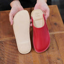 [SLIPPERS] GENUINE LEATHER (RED) 23~24cm | LEATHER PROCESSING