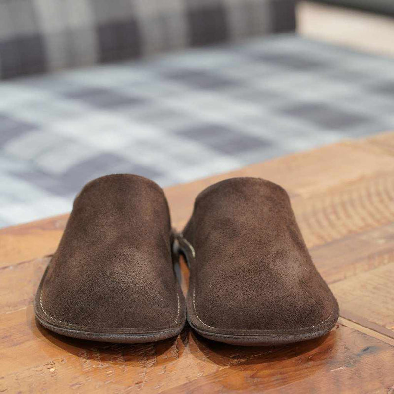 [拖鞋]Reela Velor Room Sabo（深棕色）|皮革加工