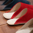 [SLIPPERS] VELOUR (RED) | LEATHER PROCESSING