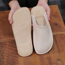 [SLIPPERS] GENUINE LEATHER (LVORY) | LEATHER PROCESSING