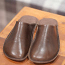 [SLIPPERS] WAXEDLEATHER (DARK BROWN) | LEATHER PROCESSING