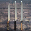 [KITCHEN (CHEF) KNIFE] GO UMA MITSUHIRO YOSHIHIRO SHIRAJI STEEL WATER-GRILLED HONYAKI TIP MARU OCTOPUS KNIFE 330MM MIRROR SURFACE WAVE FLOATING EBONY PATTERN SHEATH SPECIFICATION | SAKAI FORGED BLADES|YAMAWAKI CUTLERY