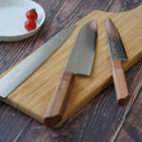 [KITCHEN (CHEF) KNIFE] HIGH CARBON STAINLESS STEEL INTERCUTTING POLISHED DAMASCUS BEEF SWORD 210MM OAK OCTAGONAL PATTERN-KAKISHIBU FINISH- | SAKAI FORGED BLADES|YAMAWAKI CUTLERY