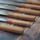 [KITCHEN (CHEF) KNIFE] HIGH CARBON STAINLESS STEEL INTERCUTTING POLISHED DAMASCUS PETTY KNIFE 150MM OAK OCTAGONAL PATTERN-KAKISHIBU FINISH- | SAKAI FORGED BLADES|YAMAWAKI CUTLERY