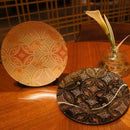 [แผ่นขนาดใหญ่ (แผ่นเสียง)] จาน (Hana Cloisonne) สีดำ | Nishijin Re: Nista | สิ่งทอของนิชิจิน