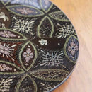 [LARGE PLATE (PLATTER)] PLATE (HANA CLOISONNE) BEIGE & BLACK 2-PIECE SET | NISHIJIN TEXTILES | RE:NISTA